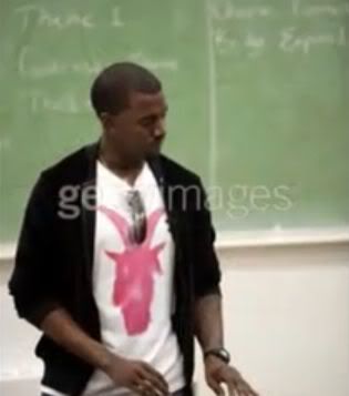 Kanye wearing Baphomet shirt