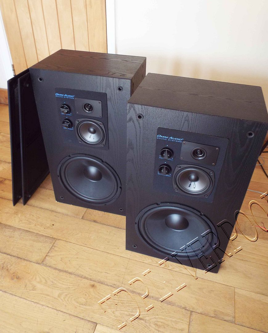 Omni Audio SA 12.3 3way studio speakers 200W with covers eBay