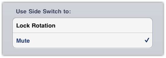 Apple iOS 4.3 - iPad Toggle Switch for locking orientation