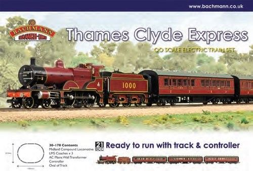 30-170 Bachmann Thames Clyde Express 00 Gauge Model Electric Train Set 