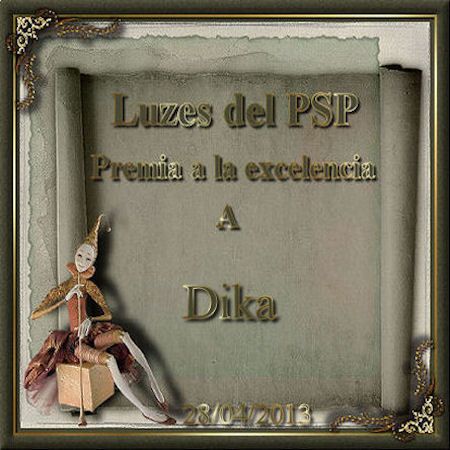 Dika- Premio a la Excelencia Luzes 24/04/2013