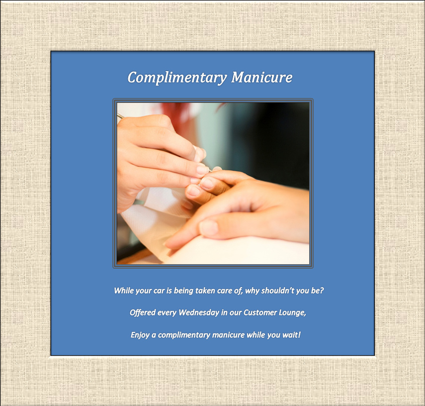 DCH Lexus of Oxnard Free Manicure