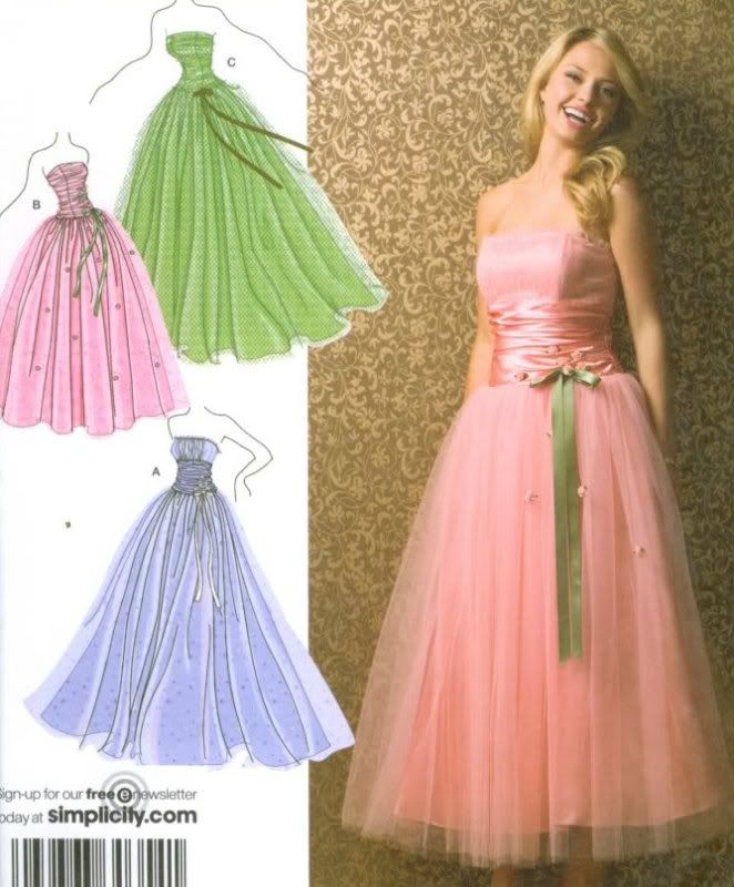 S3878 Strapless Tulle Prom Evening Party Bridal Dress Ballgown Sewing Pattern Ebay 8583