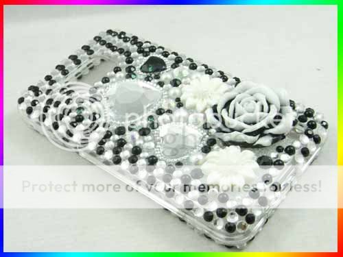 Bling Flower Design Crystal Case Cover for Samsung Galaxy S 2 II i9100 