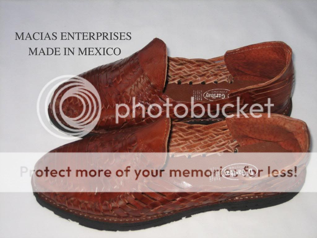 MEXICAN SHOE SANDALS HUARACHE LEATHER BROWN MEN SIZE 8   