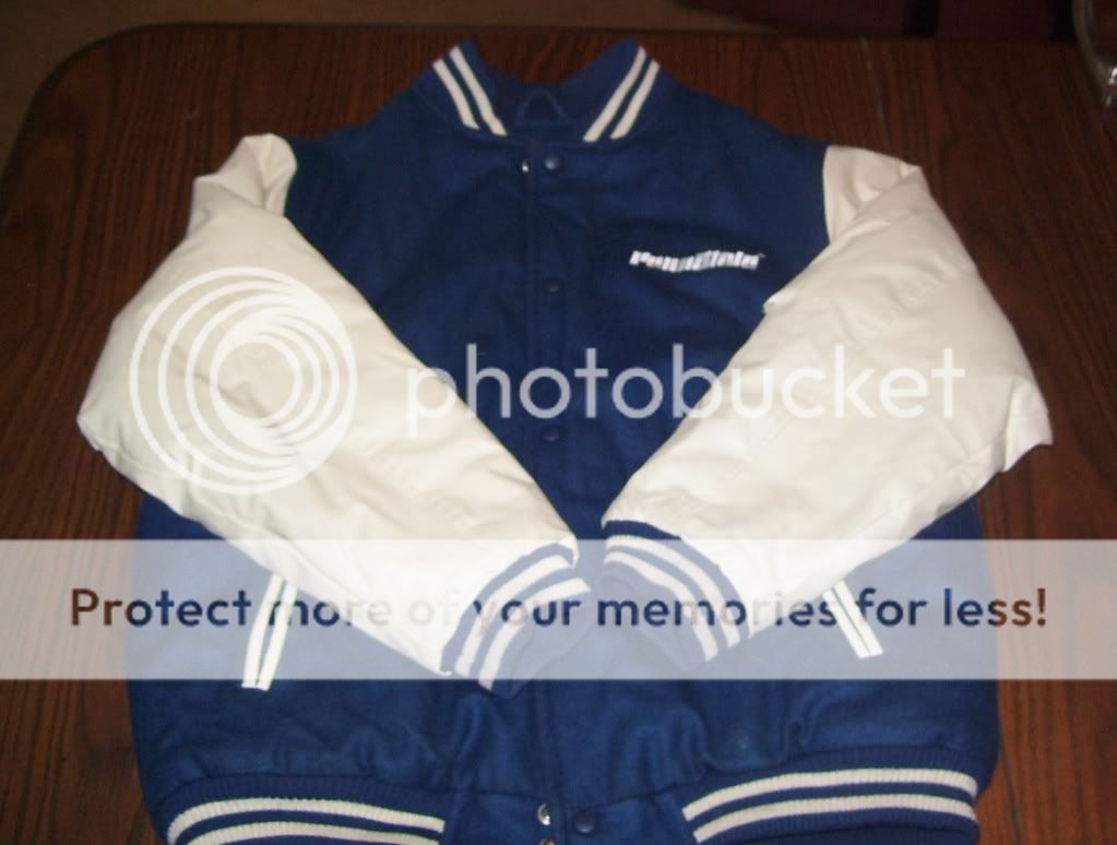 Vtg Penn State Nittany Lions blue embroidered wool varsity jacket, 16 