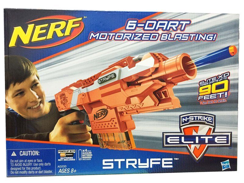 New Nerf N-Strike Elite Stryfe Soft 6 Dart Motorized Blaster Toy Gun ...