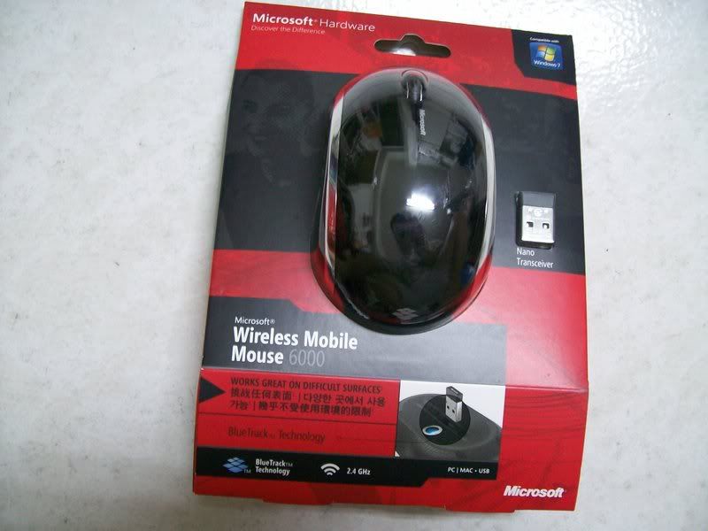 New Microsoft 6000 wireless mouse Nano Transceiver 10M  