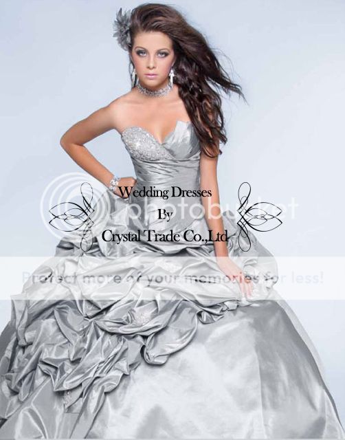 Formal beaded Quinceanera Dress Ball Gown Wedding Bridal Prom Dresses 