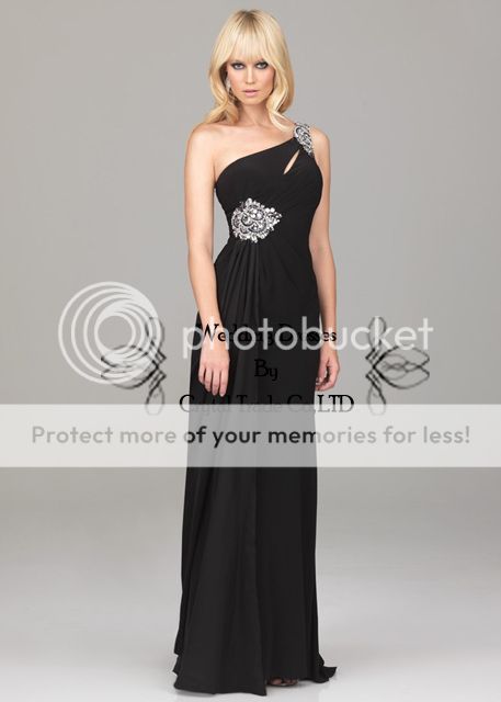   Prom Dresses One shoulder Chiffon Sheath Formal gown Evening Dress