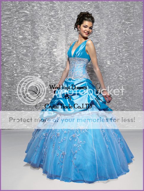 Stock Quinceanera Dresses Ball Gown Prom Wedding Bridal Formal Dress 