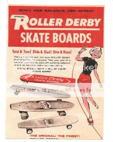 Vintage Skateboard, 60s Roller Derby Mustang, Super Rare Wooden Skate 